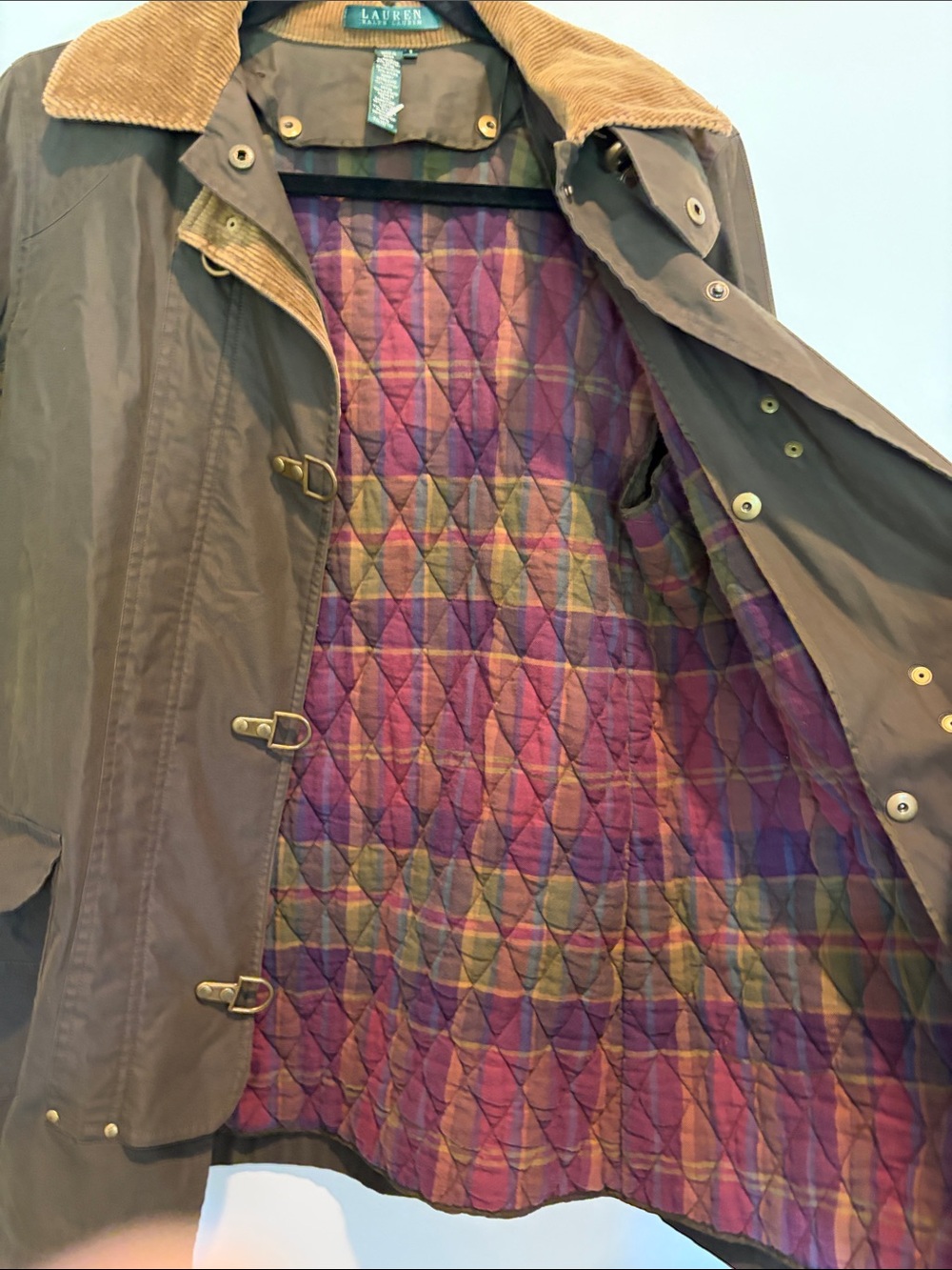 Ralph Lauren Brown Utility Jacket with Tan Corduroy Collar - Picture 6 of 14